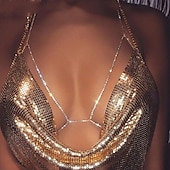 ieftine Accesorii și altele-Colier Choker Corp lanț / burtă lanț Lanțișor de Corp  Elegant și luxos Sclipici Sexy Aliaj Pentru Disc Cosplay Carnaval Pentru femei Costum de bijuterii Bijuterii de moda