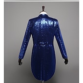 cheap Outfits-Retro Vintage Disco 1980s Tuxedo Suits &amp; Blazers Tailcoat Disco Sequins Men&#039;s Masquerade Party / Evening Pride Parade Pride Month Adults&#039; Coat