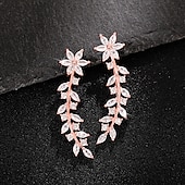 economico Orecchini-Per donna Orecchini a bottone Orecchini a goccia Orecchini a cerchio geometrico Forma di fiore Elegante Vintage stile sveglio Moda Semplice Orecchini Gioielli Argento / Oro rosa / Oro Per Matrimonio