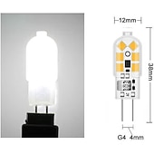 お買い得  LEDバイピンライト-g4 led 電球 ac/dc 12v g4 バイピンベースライト調光可能 g4 20 ワットハロゲン電球交換ウォームホワイト 3000 k/ホワイト 6000 k クリアカバー 5 パック