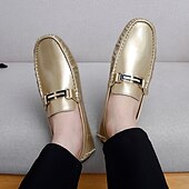 billige Slip-ons og loafers til herrer-lyseblå kjøreloafers for menn - uformelle slip-on mokkasiner med metallspennedetaljer, komfortable sko for kjøring og hverdagsbruk