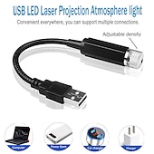 cheap Star Galaxy Projector Lights-Car Roof Star Night Light Portable Adjustable USB Flexible Interior LED Show Romantic Atmosphere Star Night Projector for CarsBedroomsPartiesetc (Red/Purple)