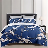 cheap Duvet Cover Sets-Floral Pattern Duvet Cover Set Comforter Set Soft 3-Piece Luxury Cotton Bedding Set Home Decor Dusk Bedding Gift King Queen Full Size