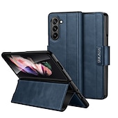 economico Cover Samsung-Custodia per telefono per Samsung Galaxy Z Fold 6 Z Fold 5 Z Fold 4 Z Fold 3 Z Fold 2 copertura posteriore con supporto stand magnetico antiurto retro TPU PU pelle