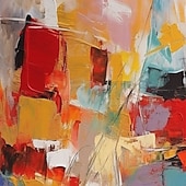 abordables Pinturas abstractas-Pintura al óleo hecha a mano, lienzo, arte de la pared, decoración abstracta moderna para decoración del hogar, pintura enrollada sin marco y sin estirar