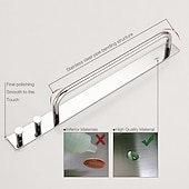 cheap Towel Bars-Towel Bar / Robe Hook / Bathroom Shelf New Design / Self-adhesive / Adorable Contemporary / Modern Stainless Steel / Low-carbon Steel / Metal 1PC - Bathroom Single / 1-Towel Bar