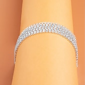 voordelige Accessoires en meer-Choker ketting Lichaamsketting Цепочка для тела Elegant en luxueus Glitter Sexy Strass Legering Voor Schijf Cosplay Carnaval Dames Kostuum juwelen Mode-sieraden