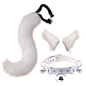 cheap Wearable Accessories-Simulated Plush Beast Ears Halloween Set Beast Tail Jewelry Cos Fox Ear Hair Clip Mantra Exhibition Prop Accessories
