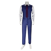baratos Vestidos-Retro Vintage Loucos anos 20 Anos 20 Roupa Ternos / Conjuntos e Blazeres Cavalheiro Mafioso Homens Carnaval Ano Novo Traje de festa para noite Mascarilha Festa de Solteira Adulto Casaco Colete Camisa