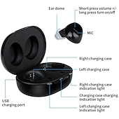 abordables Dispositivos electrónicos de cuidado personal-Audífono ITE invisible recargable - Amplificador de sonido digital mini con tono ajustable para ancianos apoyo para pérdida auditiva