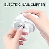 cheap Personal Protection-Electric Nail Clippers Automatic Nail Clipper with Light 2 In 1 Fingernail Cutter and File with Nail Scraps Storage USB Rechargeable Safety Fingernail Trimmer for Adults and Baby Nail Care