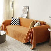 economico Coperte per divano-Copridivano In Ciniglia Tinta Unita Moderno E Minimalista Antigraffio Di Gatto Pacchetto Completo Copridivano Universale Per Tutte Le Stagioni