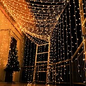 cheap Plug String Lights-50M/100M Outdoor Waterproof Light String 8 Modes Iron Shell Waterproof Garden String Lights for Christmas Festivals &amp; Parties