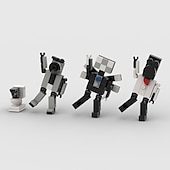 cheap Building Toys-Toilet Man and Surveillance Man Toy Titan Sound TV Man Skibidi Toilet Building Block Q Cute Team