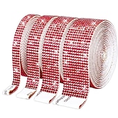 cheap Wearable Accessories-Bling Crystal Drill Rhinestone Shiny Colorful Artificial DiamondCar Sticker Handmade Diy Making Car Decoration 1yard 91cm