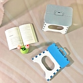 お買い得  パティオの装飾-プラスチック折りたたみ小さなスツールキャンプポータブル靴交換スツールクリエイティブミニ屋外ポータブル折りたたみスツール家庭用