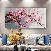 cheap Landscape Paintings-Mintura Handmade Tree Flower Oil Paintings On Canvas Wall Art Decoration Modern Abstract Picture For Home Decor Rolled Frameless Unstretched Painting