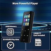 cheap MP3 player-16GB 1.8 inch Met Bluetooth 5.0 MP3 Speler Full Touch Screen  MP4 Player Muziekspeler Met Ingebouwde speaker Fm Radio Recorder Video