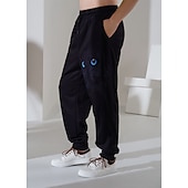 お買い得  スウェットパンツ-男性用 スウェットパンツ ジョガー ズボン ドローストリング サイドポケット 弾性ウエスト 動物 グラフィック 履き心地よい 高通気性 スポーツ・アウトドア カジュアル 日常 コットン混 テリー ストリートファッション デザイナー ブラック パープル マイクロエラスティック