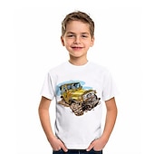 cheap Boy&#039;s 3D Sports &amp; Game-Boys 3D Graphic Car 3D Print T shirt Tee Short Sleeve 3D Print Summer Active Fashion Cool Kids 3-12 Years
