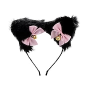 preiswerte Haarstyling-Zubehör-Katzenohren (gedämpftes Brot in Form von Katzenohren), Glöckchen-Haarband, Haar-Accessoires, japanisches Katzen-Kopfband, Halloween-Party, sexy Haarband