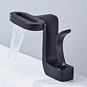 abordables Robinets de lavabo-Robinet lavabo - Jet pluie Plaqué Set de centre Mitigeur un trouBath Taps