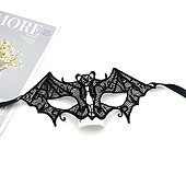 billige photobooth rekvisitter-10 stk blondermaske for voksen fest halvansiktsmasket ball kvinners halloween rekvisitter svart morsom øyemaske