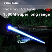 cheap Tactical Flashlights-White Laser Super Powerful Flashlight 5000LM TYPE-C Rechargeable Torch Light High Power LED Flashlight Tactical Lantern