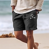 cheap Holiday-Men&#039;s Cow Shorts Summer Shorts Beach Shorts Mid Waist Hawaiian Casual Outdoor Holiday Going out Drawstring Elastic Waist Print Designer Clothing Apparel