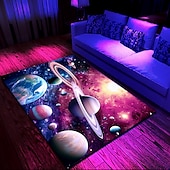 cheap Blacklight Rugs-Blacklight Rug UV Reactive Glow in the Dark Area Rug Kitchen Mat Non-Slip Oil Proof Trippy Galaxy Floor Mat Livingroom Rug Indoor Outdoor Mat Bedroom Decor Bathroom Mat Entrance Rug Door Mat