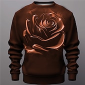 billiga 3D-tröjor för män-Herr Reste sig Grafisk Tröjor Pullover-tröja Långärmad Tröja Rund hals Mode Dagligen Ledigt 3D-tryck Semester Helgdag Utekväll Mönster Vår &amp; Höst