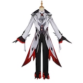 billiga Kostym för videospel-Genshin Impact Fatui Harbingers Arlecchino Animé Cosplay-kostym Cosplay-kostymer Halloween Maskerad Kostym Till Dam Tonåring Vuxna