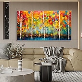 abordables peintures à l&#039;huile d&#039;arbre-Peinture à l&#039;huile faite à la main toile mur art décoration 3d couteau à palette paysage d&#039;érable pour la décoration intérieure roulé sans cadre peinture non étirée
