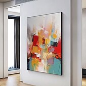 abordables Pinturas abstractas-Pintura al óleo hecha a mano, lienzo, arte de la pared, decoración abstracta moderna para decoración del hogar, pintura enrollada sin marco y sin estirar