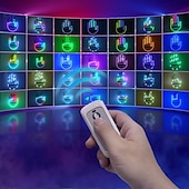 رخيصةأون أضواء الديكور-أضواء إصبع LED RGB مضيئة مصباح إصبع السيارة مع تغيير اللون عن بعد
