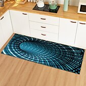 preiswerte Küchenteppiche &amp; Matten-3D-Wirbelmuster-Bereichsteppich, Küchenmatte, rutschfeste, ölbeständige Bodenmatte, Wohnzimmerteppich, Innen- und Außenmatte, Schlafzimmerdekor, Badezimmermatte, Eingangsteppich, Türmatte