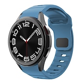 olcso Samsung óraszíjak-Óraszíj mert Samsung Galaxy Watch 7/6/5/4 40/44mm, Galaxy Watch 5 Pro 45mm, Galaxy Watch 4/6 Classic 42/46/43/47mm, Watch 3, Active 2, Gear S2 Szilikon Csere Szíj Vízálló Állítható Légáteresztő