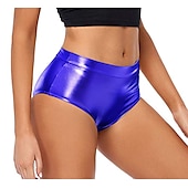 preiswerte Unterteile-Metallisch 1980er Glänzendes Latex-Patent Shorts PU - Leder Figurbetontes Einfarbig Damen Maskerade Party Junggesellinnenabschiedsparty Pride Parade Erwachsene Shorts