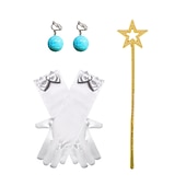 abordables Accesorios usables-Combinación de joyas biqi de princesa melocotón rosa, accesorios de princesa melocotón súper melocotón para niños