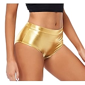 preiswerte Unterteile-Metallisch 1980er Glänzendes Latex-Patent Shorts PU - Leder Figurbetontes Einfarbig Damen Maskerade Party Junggesellinnenabschiedsparty Pride Parade Erwachsene Shorts