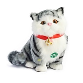 お買い得  ぬいぐるみ-模擬猫人形装飾品卸売手工芸品クリエイティブギフトモデルは尻尾を振ってぽっちゃりと呼びます