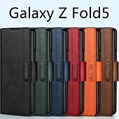 economico Cover Samsung-Custodia per telefono per Samsung Galaxy Z Fold 6 Z Fold 5 Z Fold 4 Z Fold 3 Z Fold 2 copertura posteriore con supporto stand magnetico antiurto retro TPU PU pelle