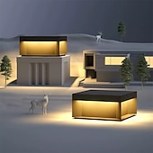economico Lampioni-luci per pali esterni retro luci per recinzione a LED per esterni per patio decorazione del giardino luci per recinzione bianco caldo acciaio inossidabile nero pilastro esterno 110-240v