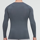 economico T-shirt e canotte attive da uomo-Per uomo maglietta Maglia da palestra Maglia a compressione Camicia fitness Top da uomo Girocollo Manica lunga Sportivo Da mare Per uscire Casual / quotidiano Asciugatura rapida Traspirazione del