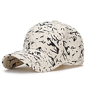 billiga Baseballkeps herr-Unisex Basebollkeps Solhatt Svart Vit Polyester Mode Ledigt Minimalism Utomhus Semester Grafisk Graffiti Justerbara Solskyddskräm Mode