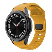 olcso Samsung óraszíjak-Óraszíj mert Samsung Galaxy Watch 7/6/5/4 40/44mm, Galaxy Watch 5 Pro 45mm, Galaxy Watch 4/6 Classic 42/46/43/47mm, Watch 3, Active 2, Gear S2 Szilikon Csere Szíj Vízálló Állítható Légáteresztő