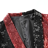 preiswerte Outfits-Retro Vintage Disko 1980er Anzüge &amp; Blazer Disco Pailletten Herren Karnevalskostüm Maskerade Party / Abend Pride Parade Pride-Monat Erwachsene Mantel Hemd Krawatte