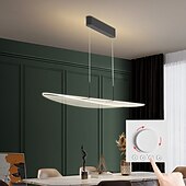 economico Lampade da soffitto con dimmer-Lampada a sospensione per isola cucina, lampada a sospensione in acrilico ultrasottile, lampada a sospensione in metallo dorato, moderne lampade a sospensione a LED da 40 W, semplice lampadario lungo