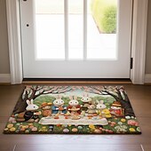cheap Doormats-Painting Rabbits Doormat Floor Mats Washable Rugs Kitchen Mat Non-Slip Oil Proof Rug Indoor Outdoor Mat Bedroom Decor Bathroom Mat Entrance Rug