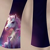 ieftine Desen animat 3D al fetei-Fete 3D Inorog Set hanorac și pantaloni evazați Manșon Lung Tipărire 3D Primăvară Toamnă Activ Modă Zilnic Copii 3-12 ani Stil Nautic În aer liber Vacanță Dată Fit regulat